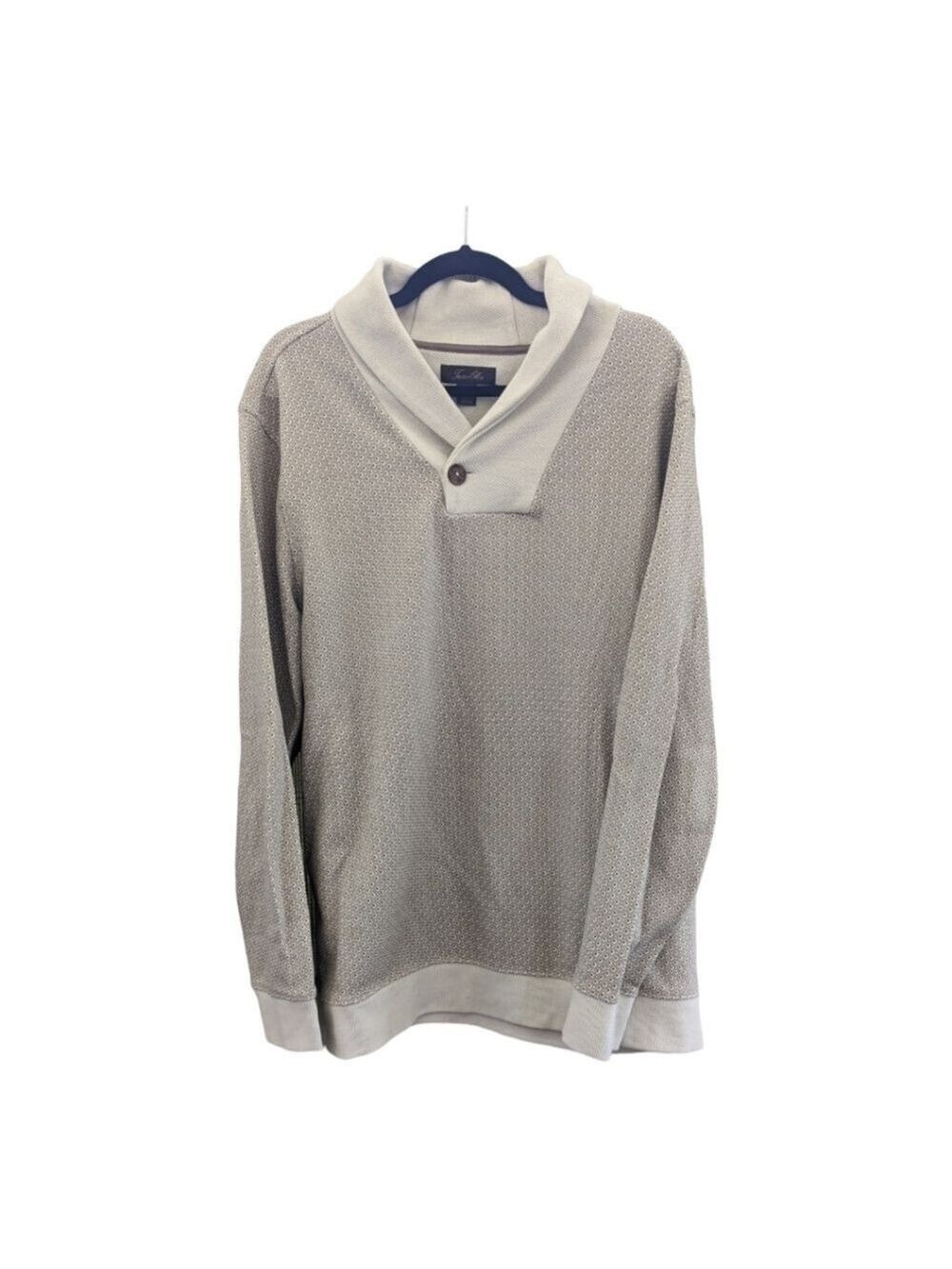 Tasso Elba Men's beige Shawl Collar Cotton Sweater,XL EUC - Picture 2 of 4